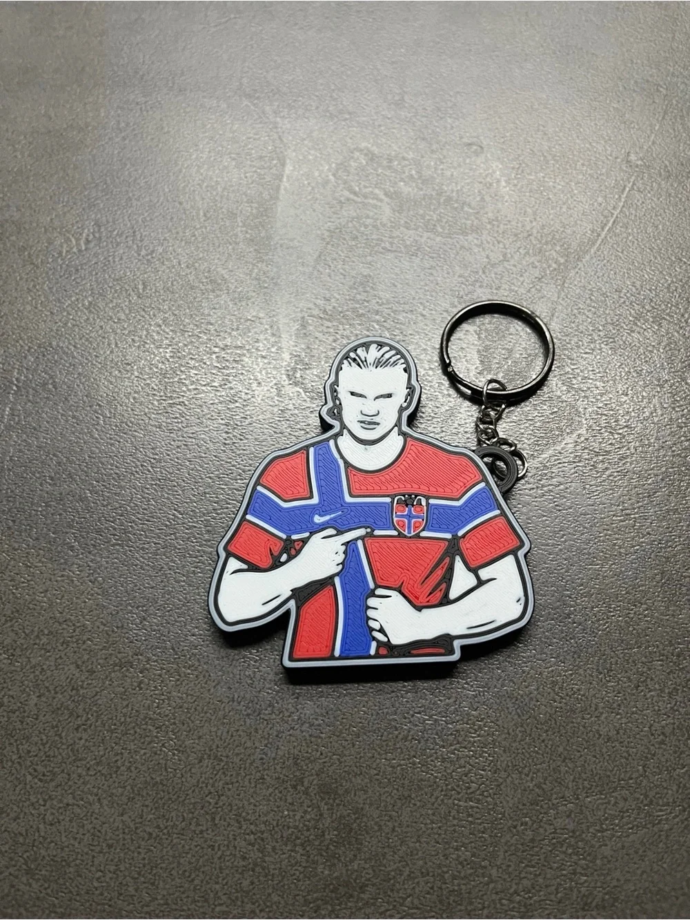 Erling Haaland Norway Keychain 3D Printed Soccer Charm World Cup Gift